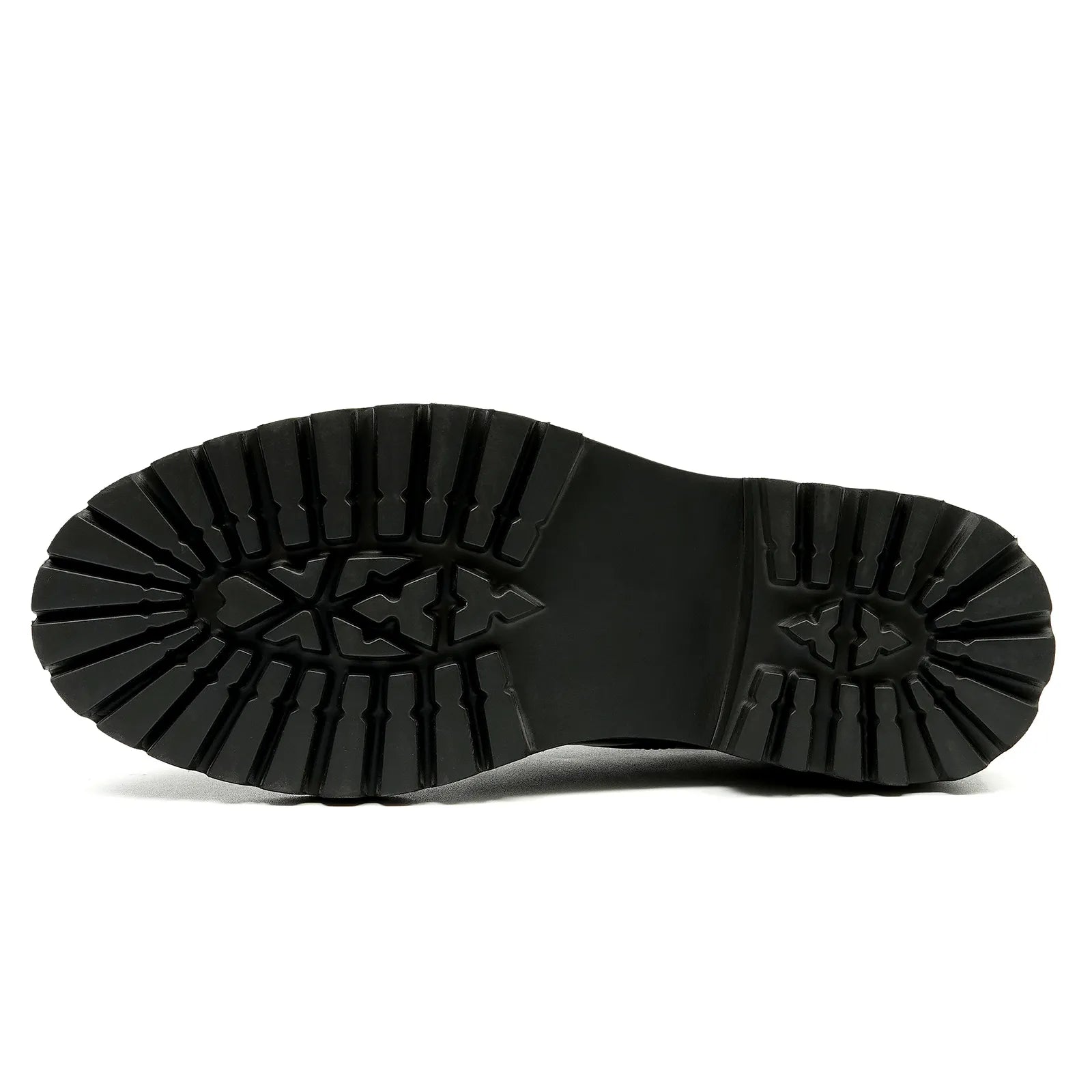 23677 Men's Black Derby Shoes, Wear-Resistant Rubber Sole Detail