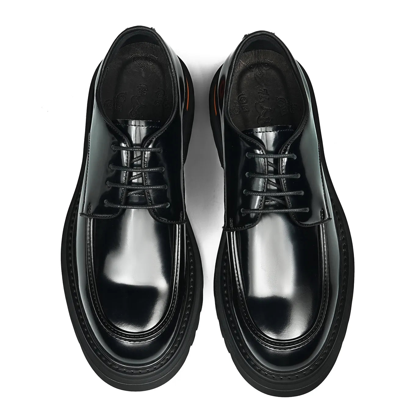 Men’s Premium Leather Derby Shoes - British Style Lightweight Business Casual Lace-ups 66306