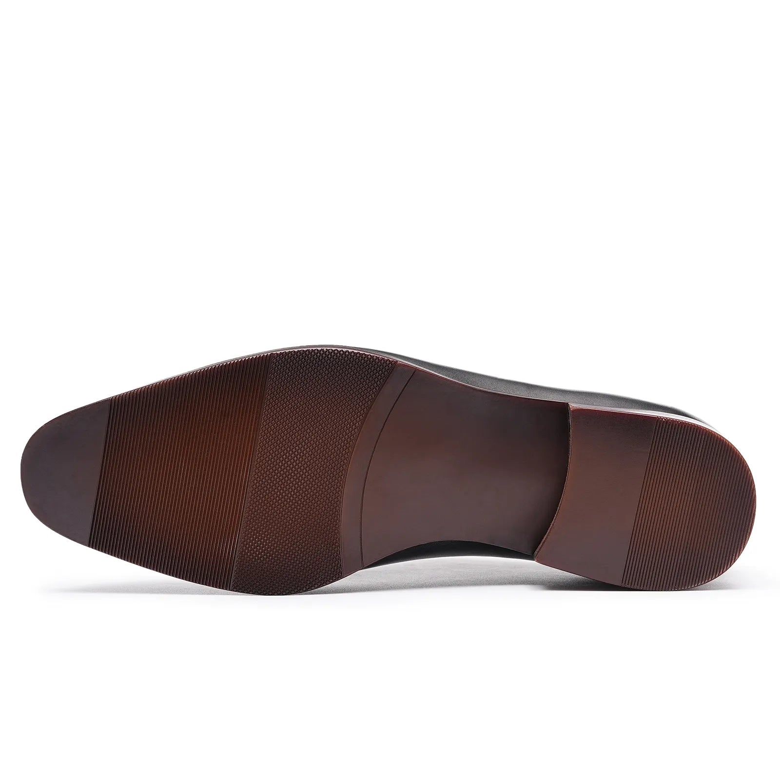 Bottom view of Model 68882 business dress shoes, showing the durable composite outsole for traction and stability.